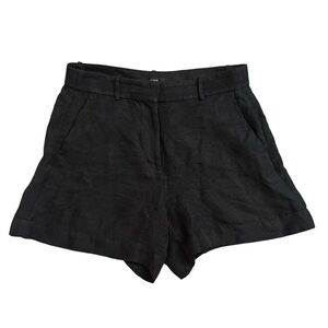 J.Crew Linen Blend Black Dress Shorts Size 8 
High Rise Summer Tailored Style